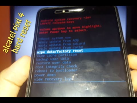 How To Hard Reset alcatel Pixi 4 Wipe Data/Factory Reset