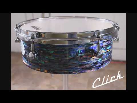 Click Custom 10ply Maple 4x12 Pancake Tom Tom Japanese Rainbow Abalone image 10