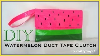 DIY Watermelon Duct Tape Clutch (no sew)