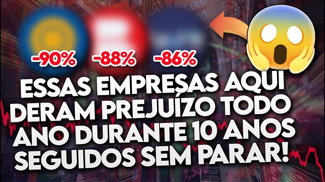 5 AÇÕES que DERAM PREJUÍZO DURANTE 10 ANOS! (Elas PODEM FALIR com ESSES NÚMEROS?) - TOP 5