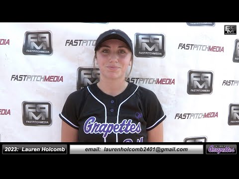 2023 Lauren Holcomb Athletic Catcher and Middle Infielder Softball Skills Video - Ca Grapettes