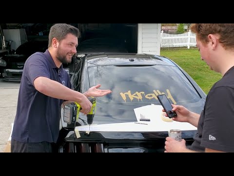 Drilling into a Mustang trunk! | Drake Wicker Bill Spoiler