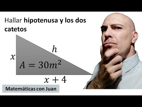 ▷ Calcular LOS CATETOS Y LA HIPOTENUSA conocida el área de un triángulo rectángulo