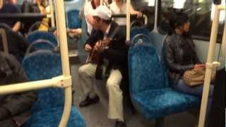 T-Rex, Rolling Stones & Cliff Richard Acoustic Mashup on London Night Bus