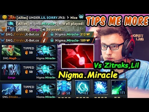 TIPS ME MORE | NIGMA.MIRACLE [Storm Spirit] Pro Skill When M-God back to MIDLANE Dota 2 7.24