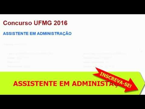 Concurso UFMG Edital 2016: Apostila Assistente em Administração