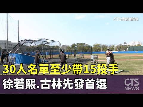 30人名單至少帶15投手　徐若熙.古林先發首選