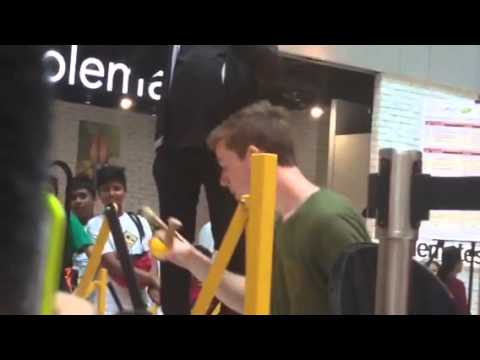 Cooper Eddy does tightrope