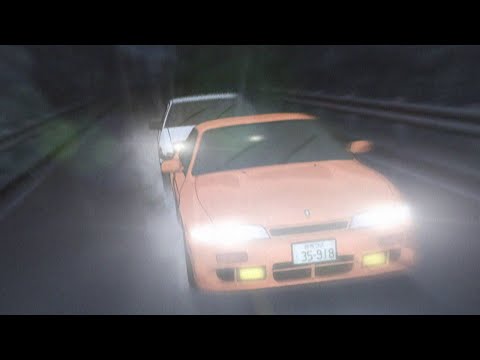 Fujiwara Takumi (Toyota AE86 Trueno) vs Kenta Nakamura's (Nissan Silvia Q's S14) sub indo