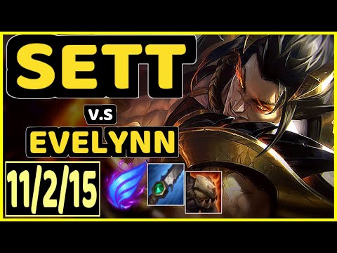 ELWIND (SETT) vs EVELYNN - 11/2/15 KDA JUNGLE GAMEPLAY - EUW Ranked DIAMOND