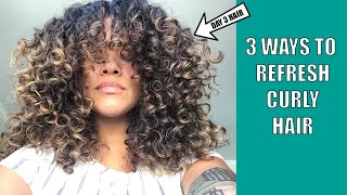 How I Refresh My Curly Hair | 3 Different Refresh Methods for Curls | #howtorefreshcurls 4 beginners