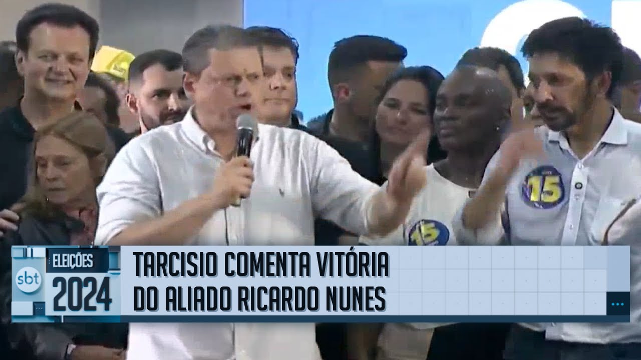 Tarcisio comenta vitória do aliado Ricardo Nunes | SBT News