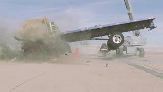Model 828 Vehicle Barrier Crushes Car (Full Scale Crash Test (BOOM))