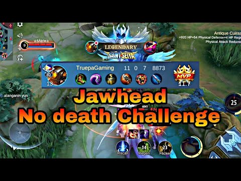 Jawhead perfect play No Death Challenge jawhead legendary play 08 Mobile Legends