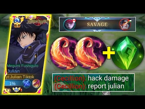 JULIAN HACK DAMAGE BUILD AUTO SAVAGE!! | JULIAN BEST BUILD 2023 | TOP GLOBAL JULIAN | MLBB