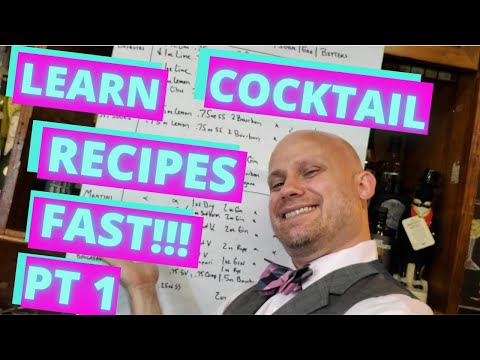 LEARN HUNDREDS OF COCKTAIL RECIPES FAST! | PART 1 | CLASSIC COCKTAIL TUTORIALS  #benthebarguy