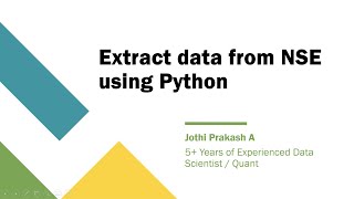 Extract data from NSE using Python