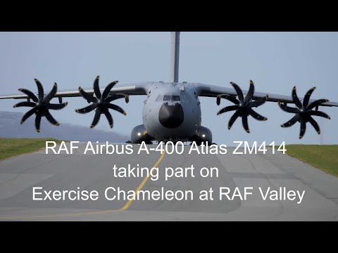 RAF Airbus A-400 Atlas ZM414 & ZM415 taking part on Exercise Chameleon at RAF Valley