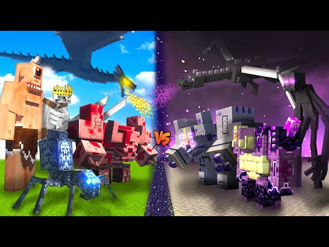 OVERWORLD vs END in Minecraft (Mob Battle)