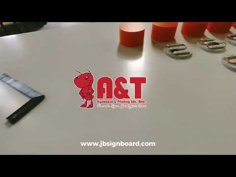 SME BANK :3D Lettering aluminium box up with LED light frontlit and backlit lighting