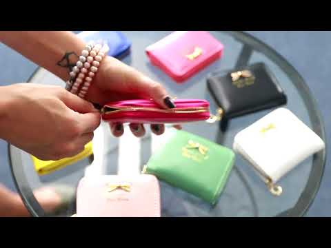 Fashion Women's Mini Faux Leather Purse Bowknot Wallet Card Holder Handbag