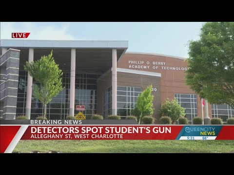 Body scanner finds loaded gun on student at high school in west Charlotte, CMS says