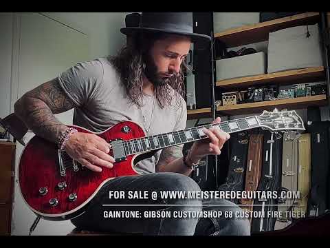Gibson Custom Shop Les Paul 1968 Custom Fire Tiger Aus Erstbesitz, Flamed Top, nur 4,24kg, div. Upgrades! 2010 - Red Fire Tiger Flame image 26