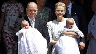 Royal twins are baptised in Monaco - no comment