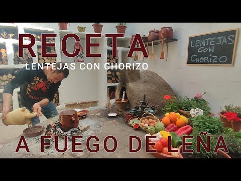 RECETA / Lentejas estofadas con chorizo a fuego de leña