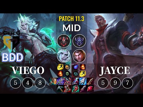 GEN Bdd Viego vs Jayce Mid - KR Patch 11.3