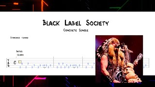 Zakk Wylde &amp; Black Label Society - Concrete Jungle | GUITAR TAB (Standard tuning)