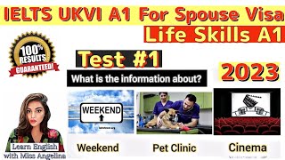 IELTS A1 Life Skills Listening || 2023|| New Practice Test 1 || IELTS A1 Life Skills Listening Q& A