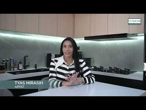 The new kitchen Tyas Mirasih uses Titanium Sintered Stone