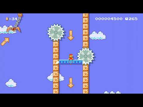 空に浮かぶ　リフトの世界/Lift world by FG ろあ。#LSP 🍄 Super Mario Maker 2 ✹Switch✹ #apj