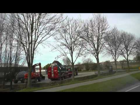 Busrit met RET lijn 146 over de Verbindingsweg Ridderkerk, 30 maart 2016