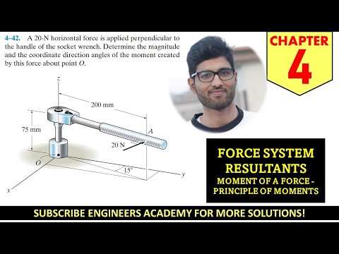 4-42 Force System Resultant Moments Chapter 4 (Hibbeler Statics 14th Edition) Engineers Academy