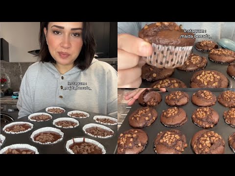 كاب كيك شوكولاتة هوائي قطني بمكونات سهلة ناجح  cupcake chocolat 🍫