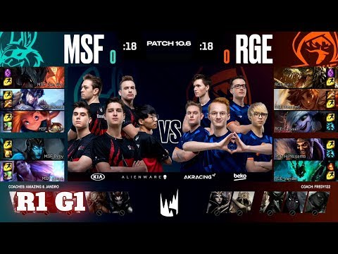 Misfits vs Rogue - Game 1 | Round 1 PlayOffs S10 LEC Spring 2020 | MSF vs RGE G1