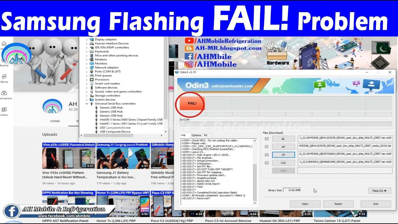 Samsung Odin Flashing FAIL! Error Fix 100 Working Method