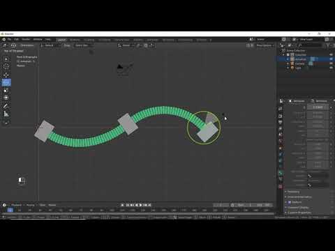 Blender 2.8 How to make multi-span Bendy bone beams