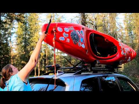 How to correctly strap a kayak to a j-bar rack system