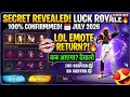 LOL EMOTE RETURN CONFIRM DATE NEXT EMOTE ROYALE FREE FIRE LOL EMOTE RETURN KAB AAYEGA JULY 2026 FF
