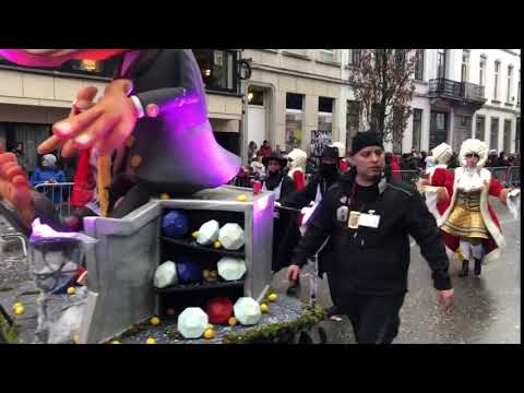 Antisemitic float at 2020 Aalst Carnival