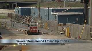 Madison storm cleanup efforts before second round of severe weather