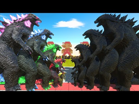 Epic War - Power Rangers GODZILLA 2014 VS Dark Itself EVIL GODZILLA - Animal Revolt Battle Simulator