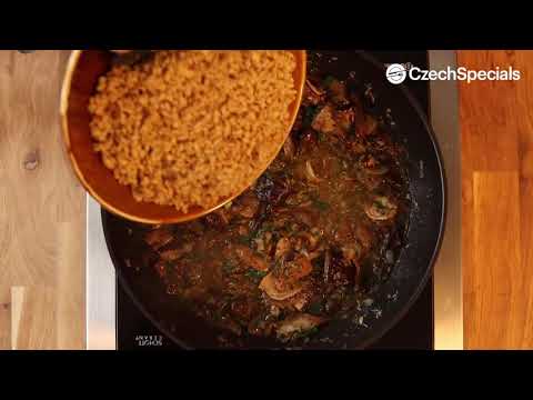 Kasza jęczmienna z grzybami (Kuba)