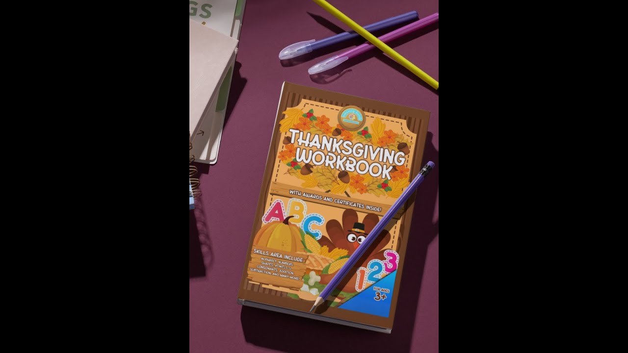 🦃 Thanksgiving Workbook: Fun Learning for Kids! 📚