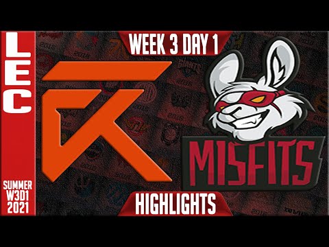 XL vs MSF Highlights | LEC Summer 2021 W3D1 | Excel vs Misfits Gaming
