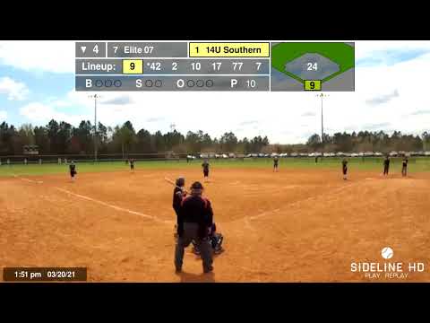 Elite 07  vs  14U Southern SWAT Softball (2021.03.20)