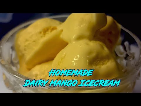 Homemade Mango Dairy Ice Cream || Full Recipe || By Ambreen Nadeem